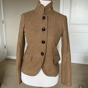 J.Crew 100% Wool Bella Jacket Blazer- Size 0 - Color Tan